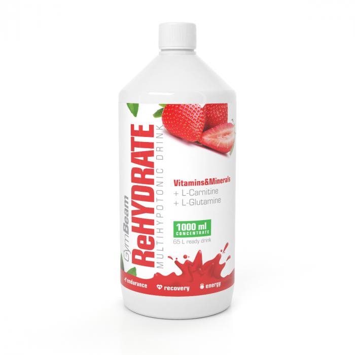 GymBeam ReHydrate 1000 ml Jahoda Iontový nápoj