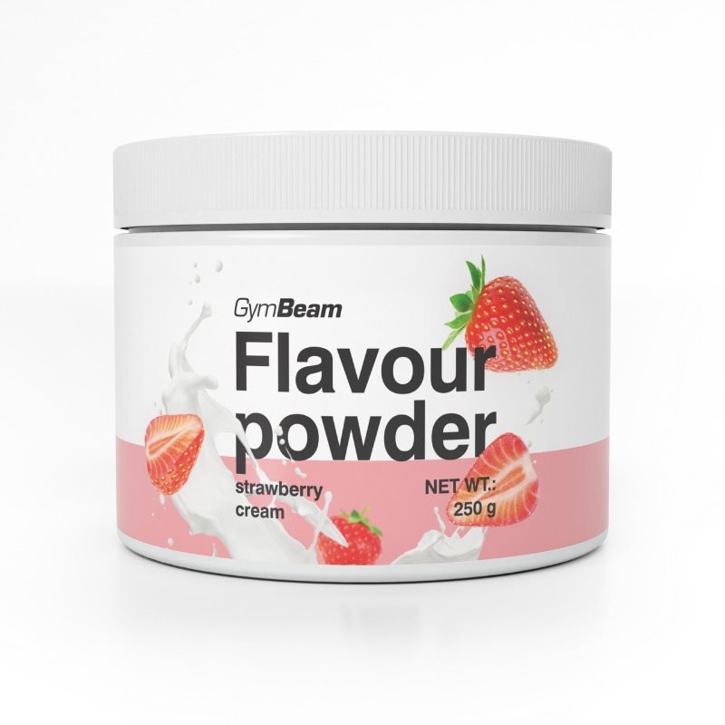 GymBeam Flavour powder, jahodový krém Sladidlo