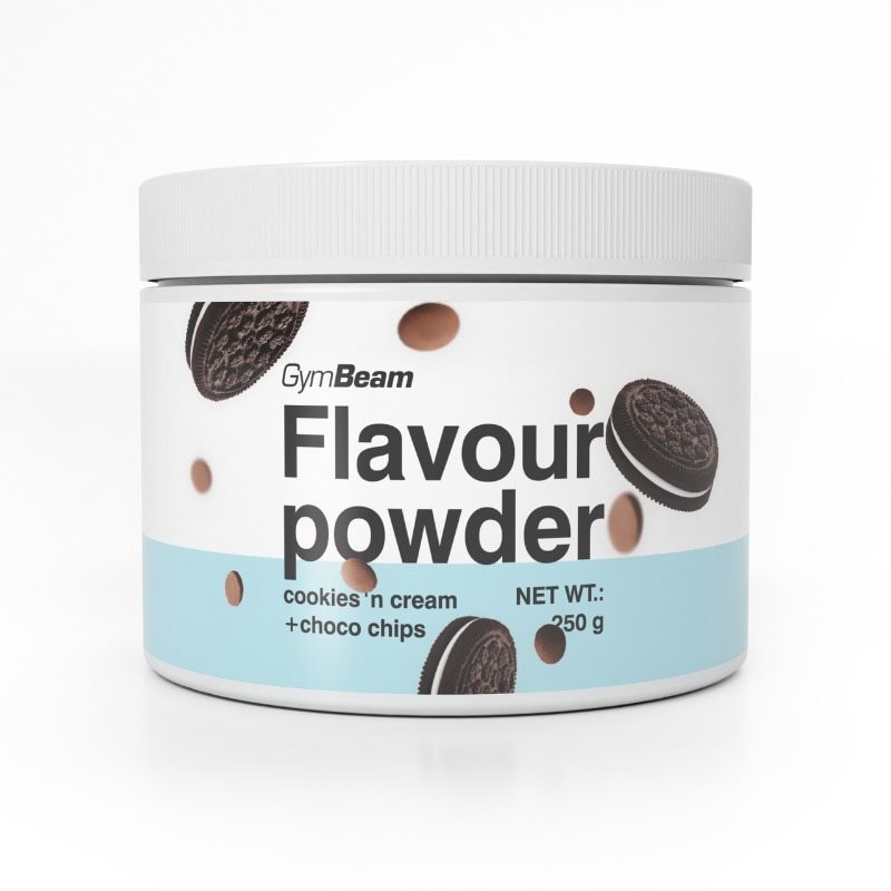 GymBeam Flavour powder, cookies & cream a čokoládové kúsky Sladidlo