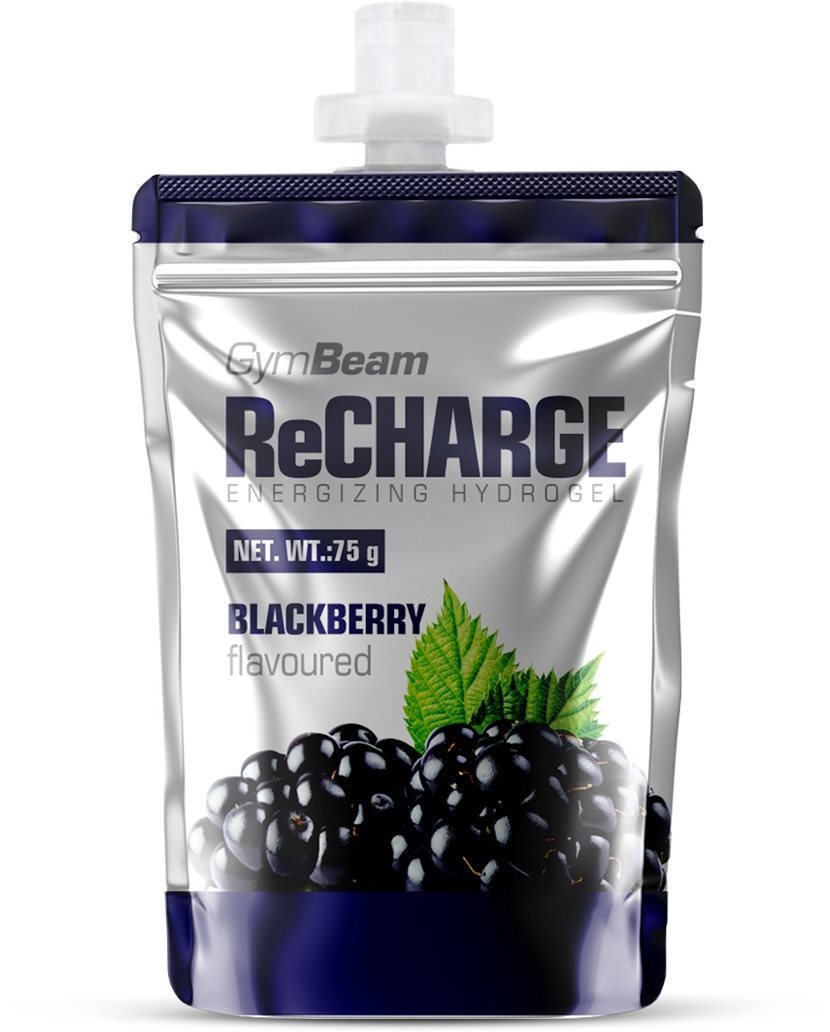 GymBeam ReCharge Gel 75 g, blackberry Energetický gél