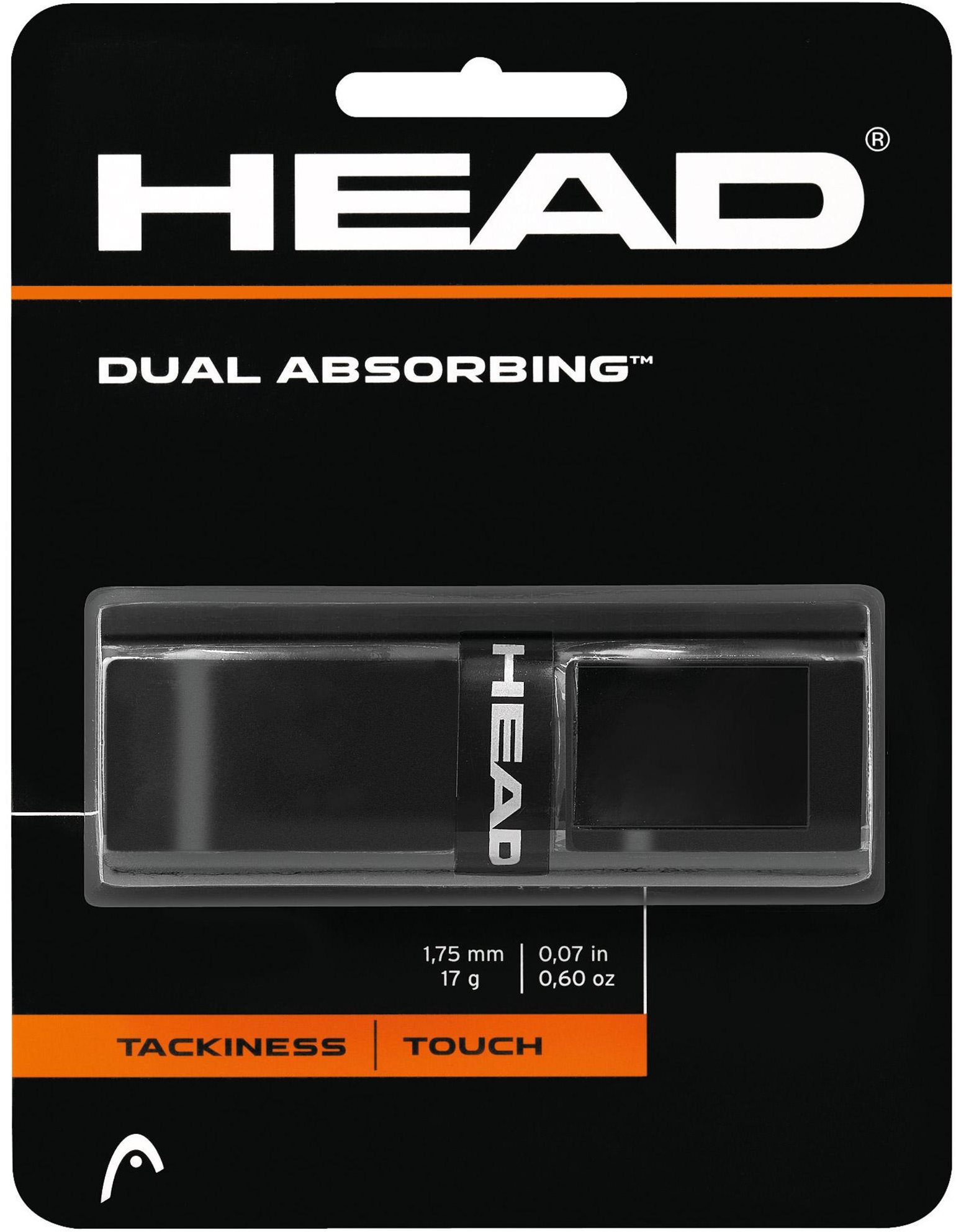 Head Dual Absorbing černý Omotávka na raketu