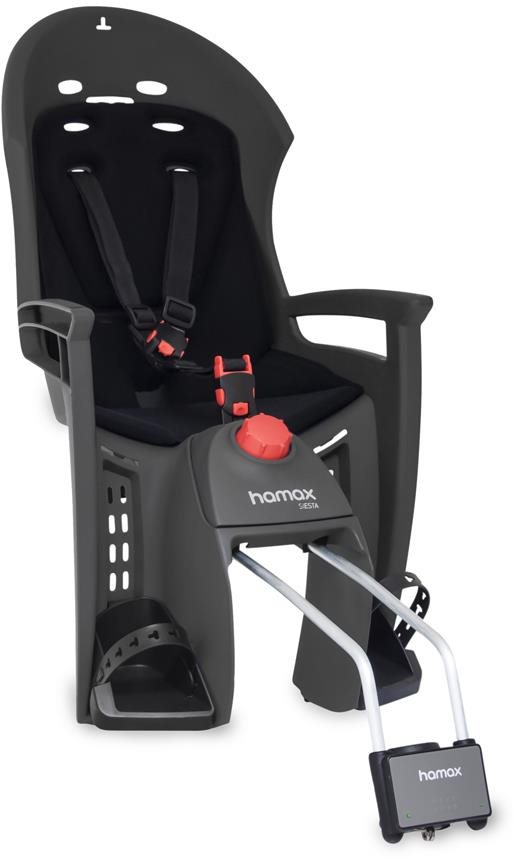 HAMAX Cyklosedačka s uzamykateľným zámkom Siesta W grey/black...