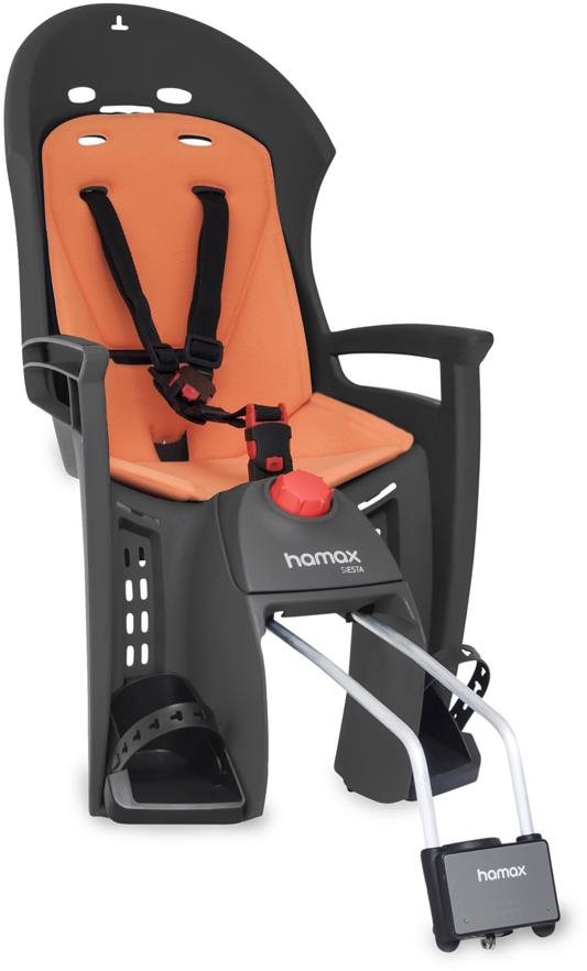 HAMAX Cyklosedačka s uzamykateľným zámkom Siesta W grey/orange...