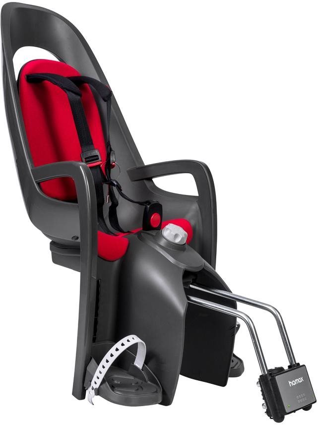 HAMAX Cyklosedačka s uzamykateľným zámkom Caress Dark Grey/Red...