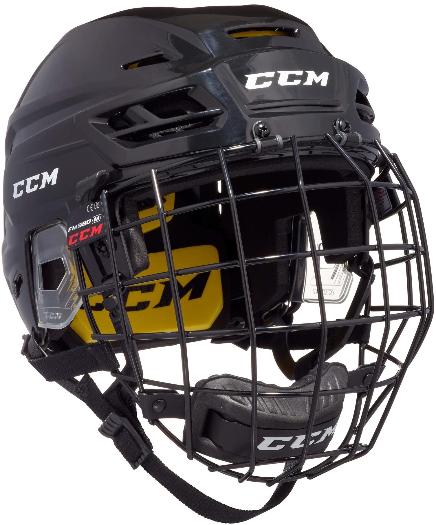 CCM Tacks 210 Combo SR, bílá, Senior, XS, 51-55cm Hokejová helma