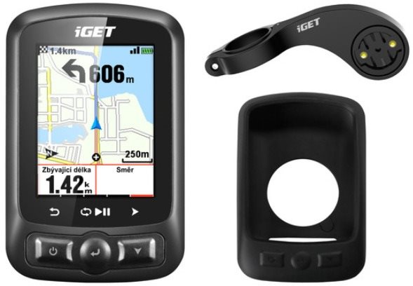iGET C250, navigácia + držiak AC200 + puzdro AS250 Cyklocomputer