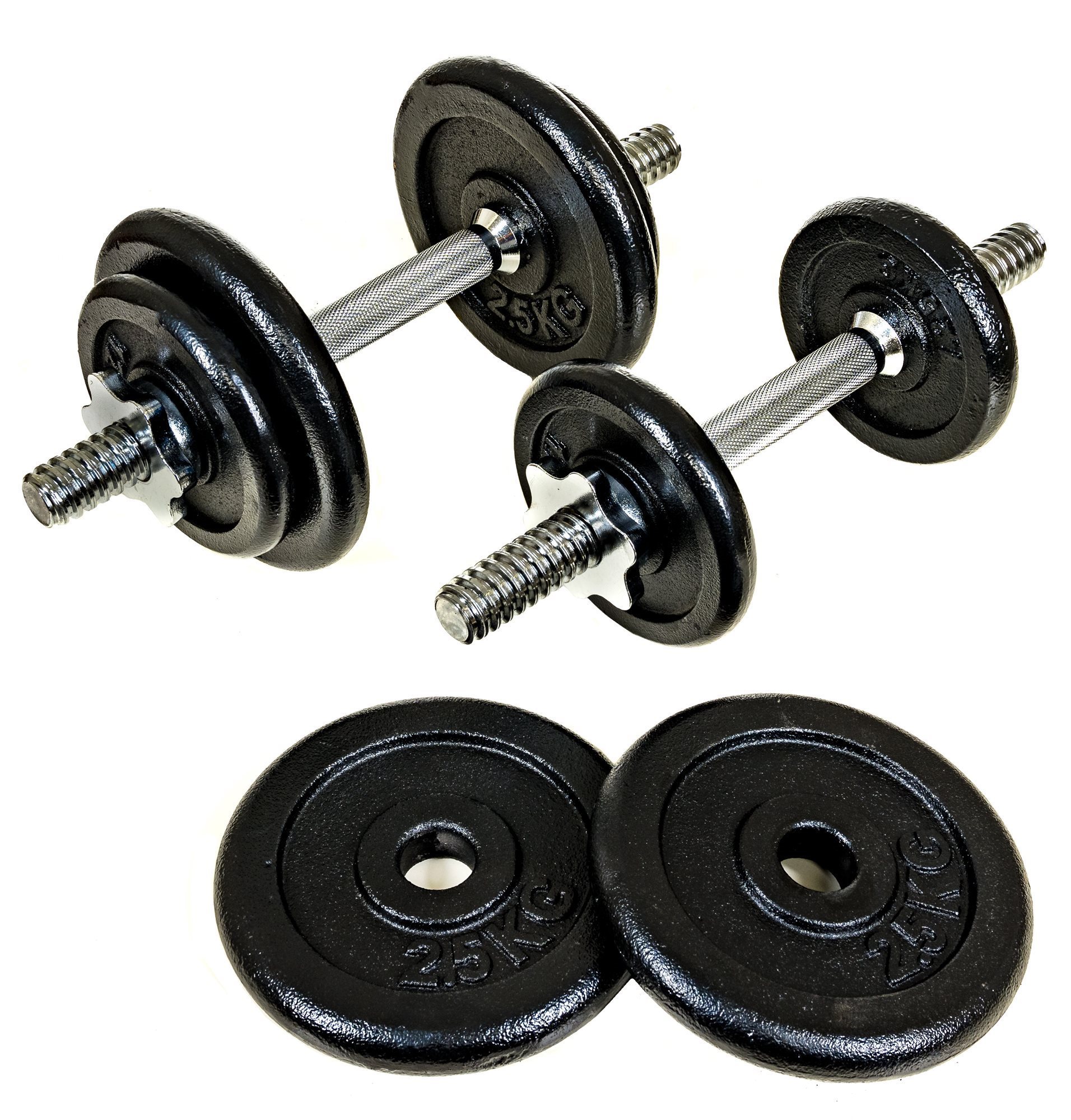 Stormred Painted Dumbbell Set 18 kg Black Sada činiek