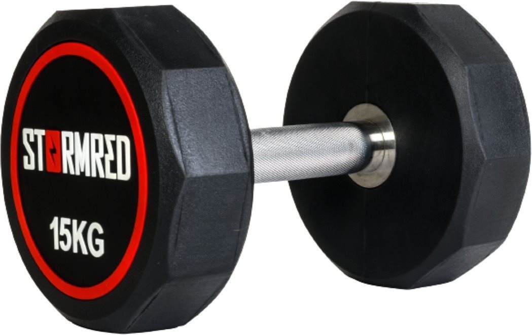 Stormred gumírozott súlyzó 15 kg Súlyzó