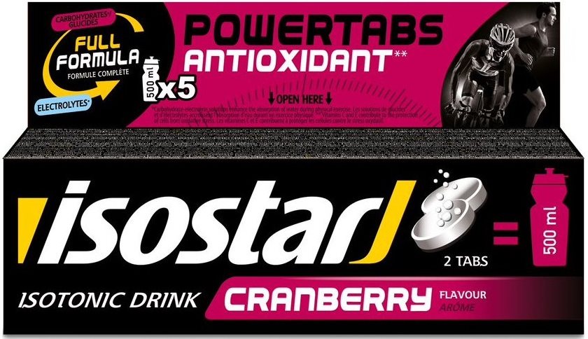 Isostar 120g fast antioxydant tablety box, brusinka Iontový nápoj