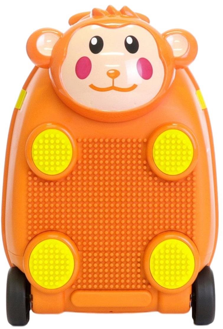 Detský kufor so stavebnicou (opička – oranžová), PD Toys 1706, 46 ×...