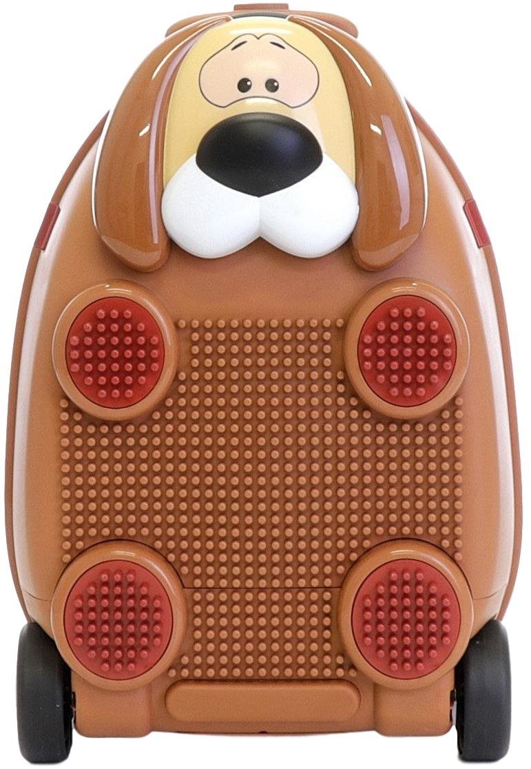 Detský kufor so stavebnicou (psík – hnedá), PD Toys 1711, 46 × 33,5...