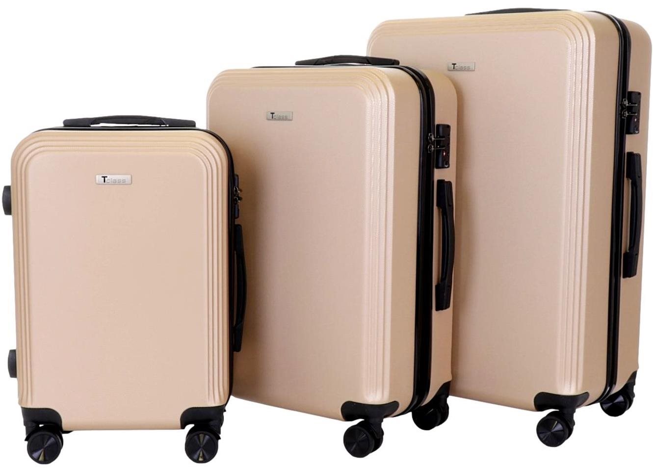 T-class® Súprava 3 kufrov 1361 champagne Sada kufrov