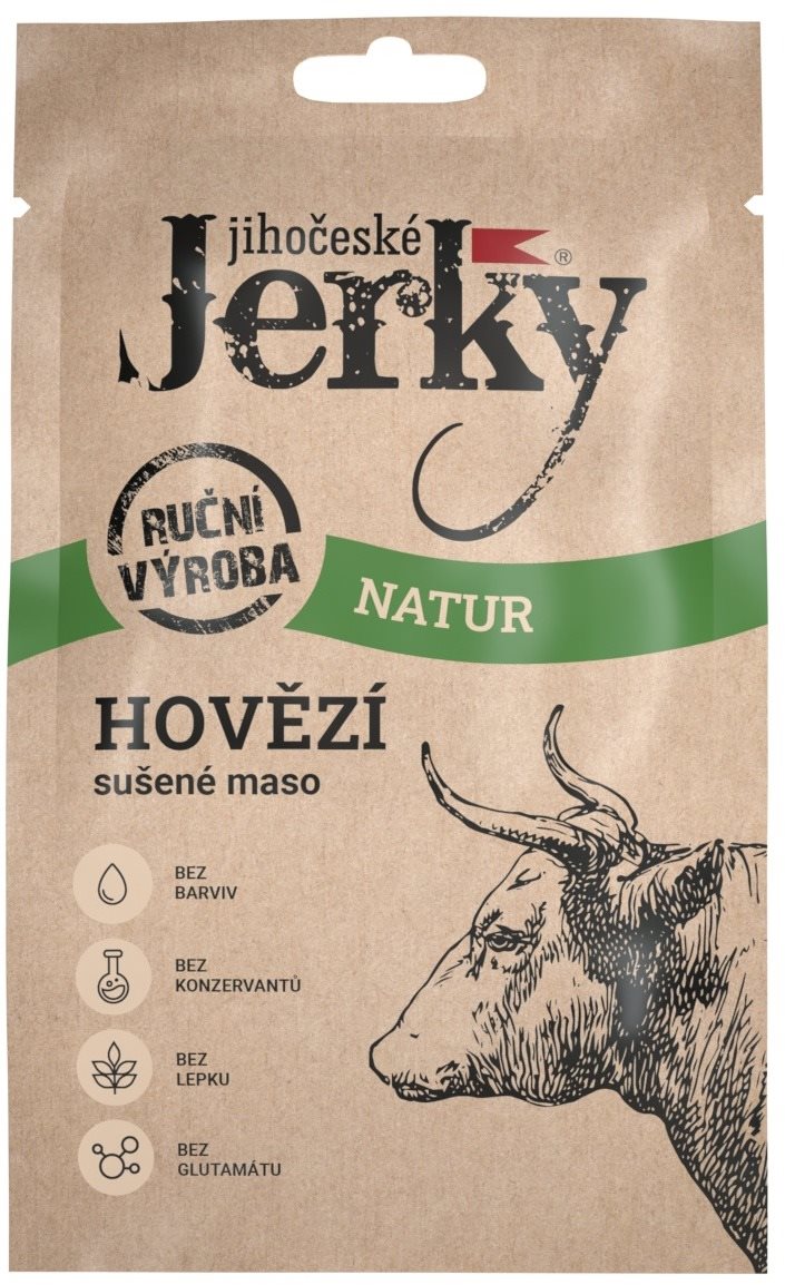 Jihočeské Jerky Hovädzie natur 20 g Sušené mäso