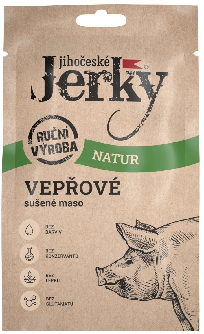 Jihočeské Jerky Bravčové natur 20 g Sušené mäso