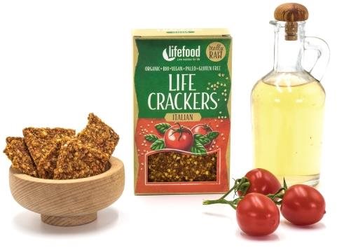 LIFEFOOD LIFE CRACKERS Talianske RAW BIO Zdravé chipsy