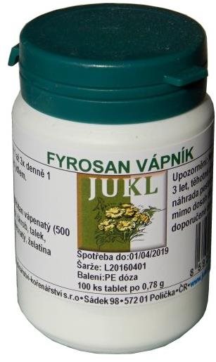 Jukl - Fyrosan Vápník 100 tab. Vápník
