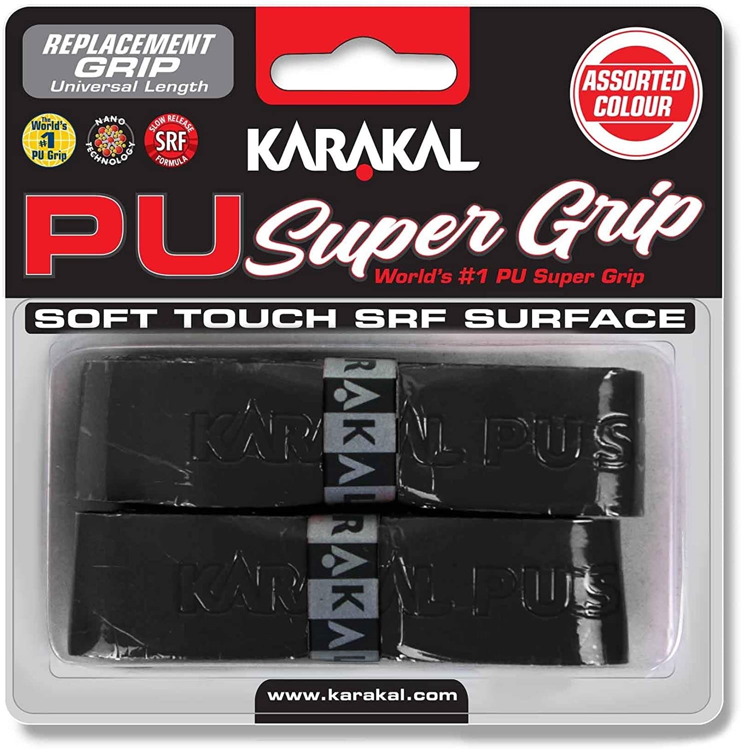Karakal  PU Super Grip Black 2ks Omotávka na raketu
