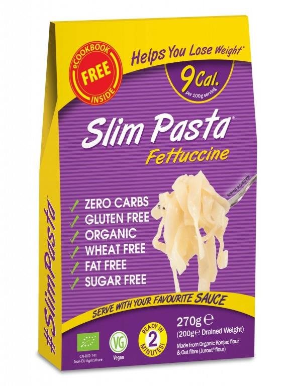SlimPasta Konjakové fettuccine BIO v náleve 270 g Keto diéta