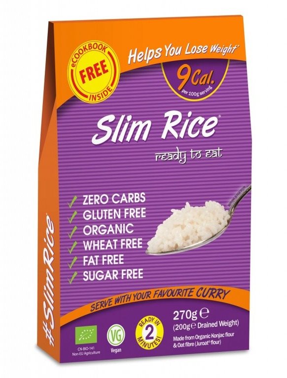 SlimPasta Konjaková ryža BIO v náleve 270 g Keto diéta