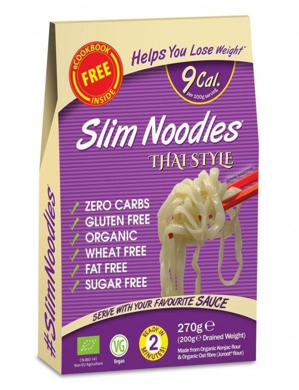 SlimPasta Konjakové thajské rezance BIO v náleve 270 g Keto diéta
