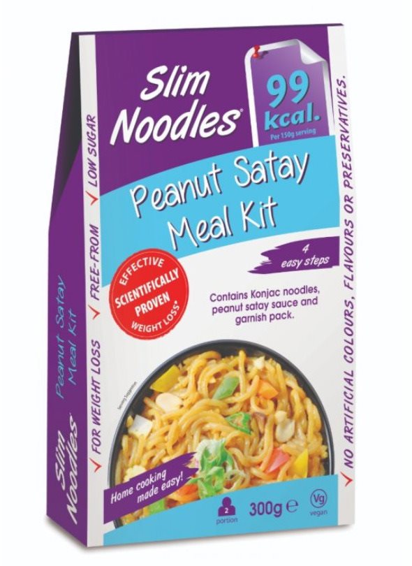 SlimPasta Hotové jídlo s arašídovou Satay omáčkou Ketodieta