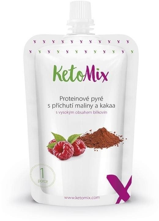 KetoMix proteines püré málna és kakaó ízzel Ketogén diéta