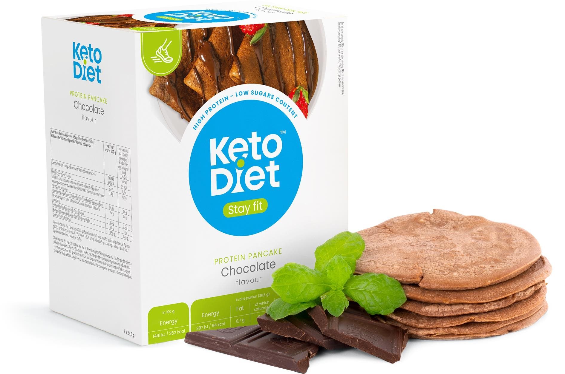 KetoDiet STAY FIT Proteínová palacinka – príchuť čokoláda (7...