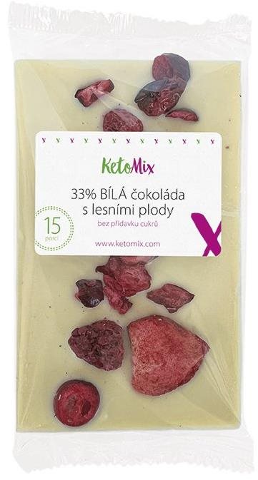 KetoMix 33 % Biela čokoláda s lesnými plodmi 100 g Čokoláda
