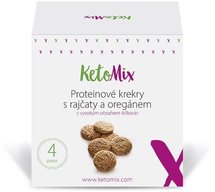 KetoMix Proteinové krekry - rajče a oregáno, 4 porce Ketodieta