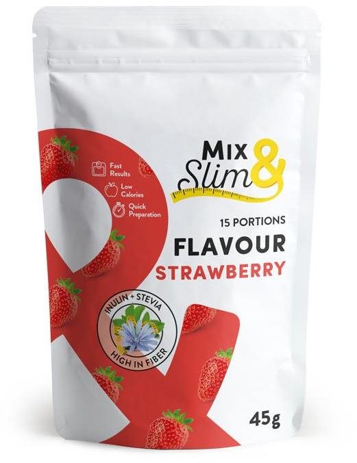 Mix & Slim Příchuť 45 g (15 porcí) - Jahodová příchuť Ketodieta