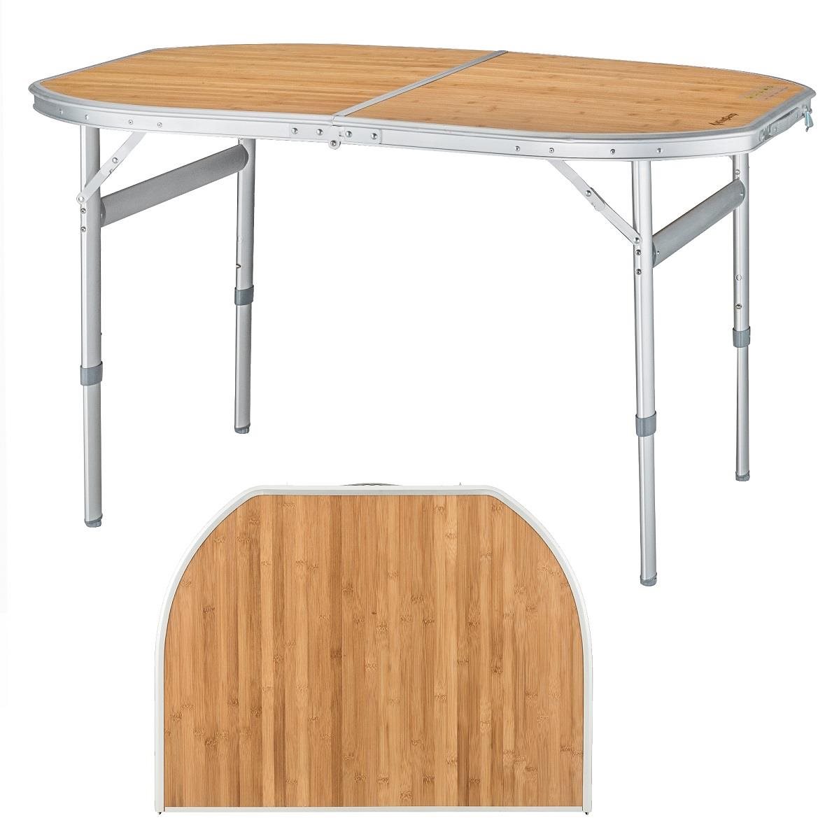 KING CAMP Kempingový stôl Bamboo 120 × 80 cm Kempingový stôl