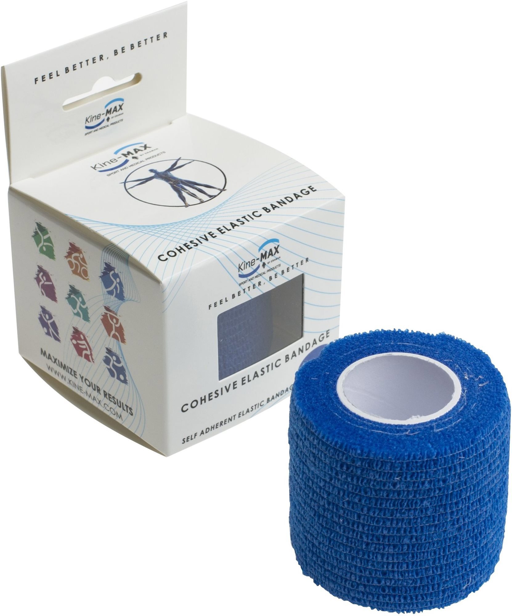 Kine-MAX  Cohesive Elastic Bandage 5cm  ×  4,5m, kék Kötszer