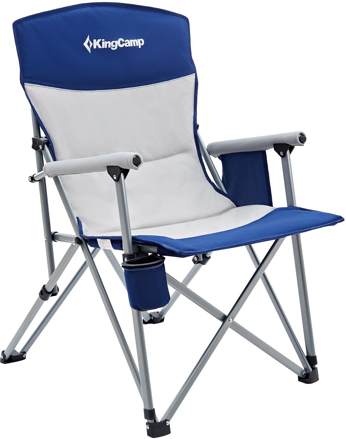 KingCamp Comfort Hard Arm Chair Blue/Grey Kemping fotel