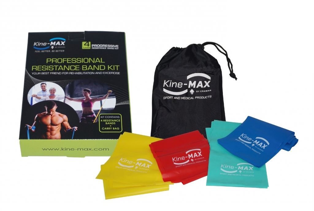 Kine-MAX Pro-Resistance Band Kit – Súprava posilňovacích gúm, level...