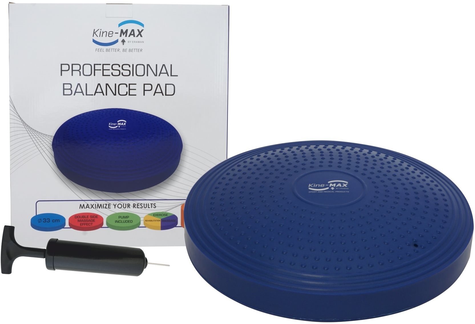 Kine-MAX Professional Balance Pad – modrá Balančný vankúš