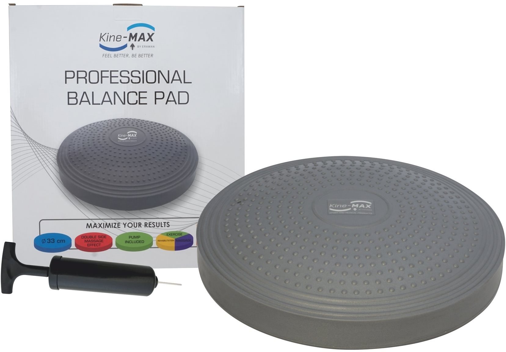 Kine-MAX  Professional Balance Pad – strieborná Balančný vankúš