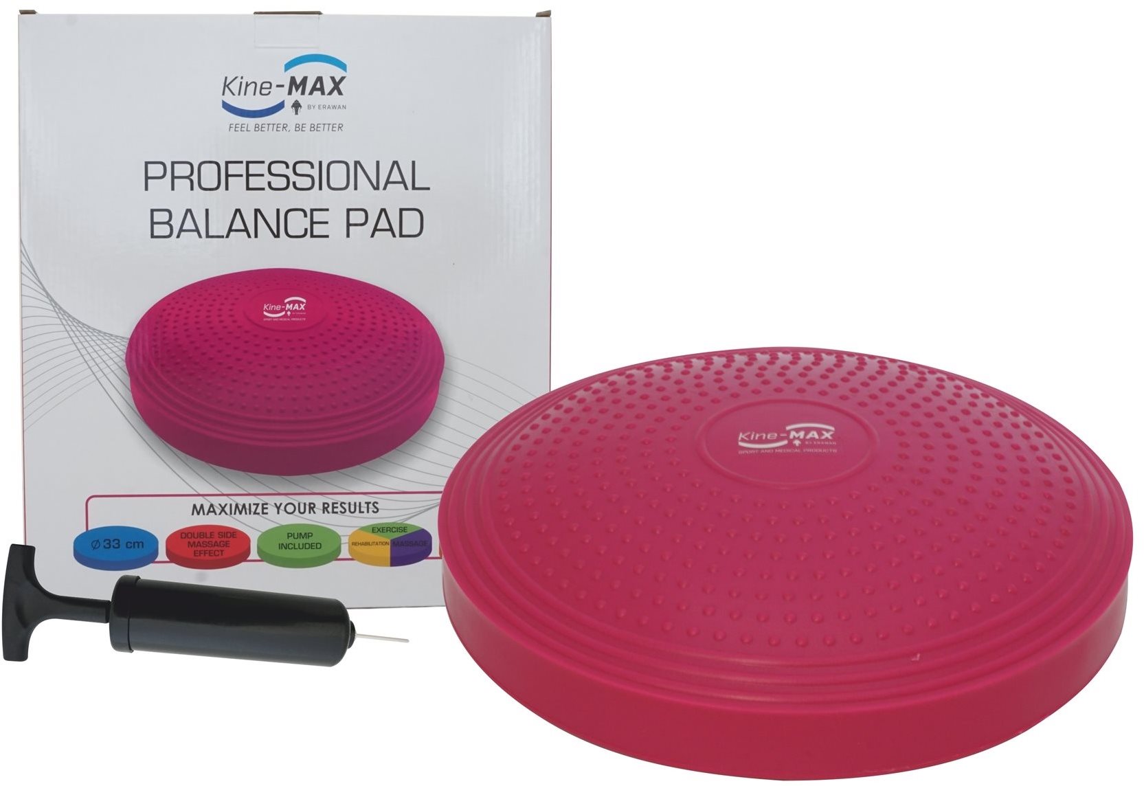 Kine-MAX  Professional Balance Pad – ružová Balančný vankúš