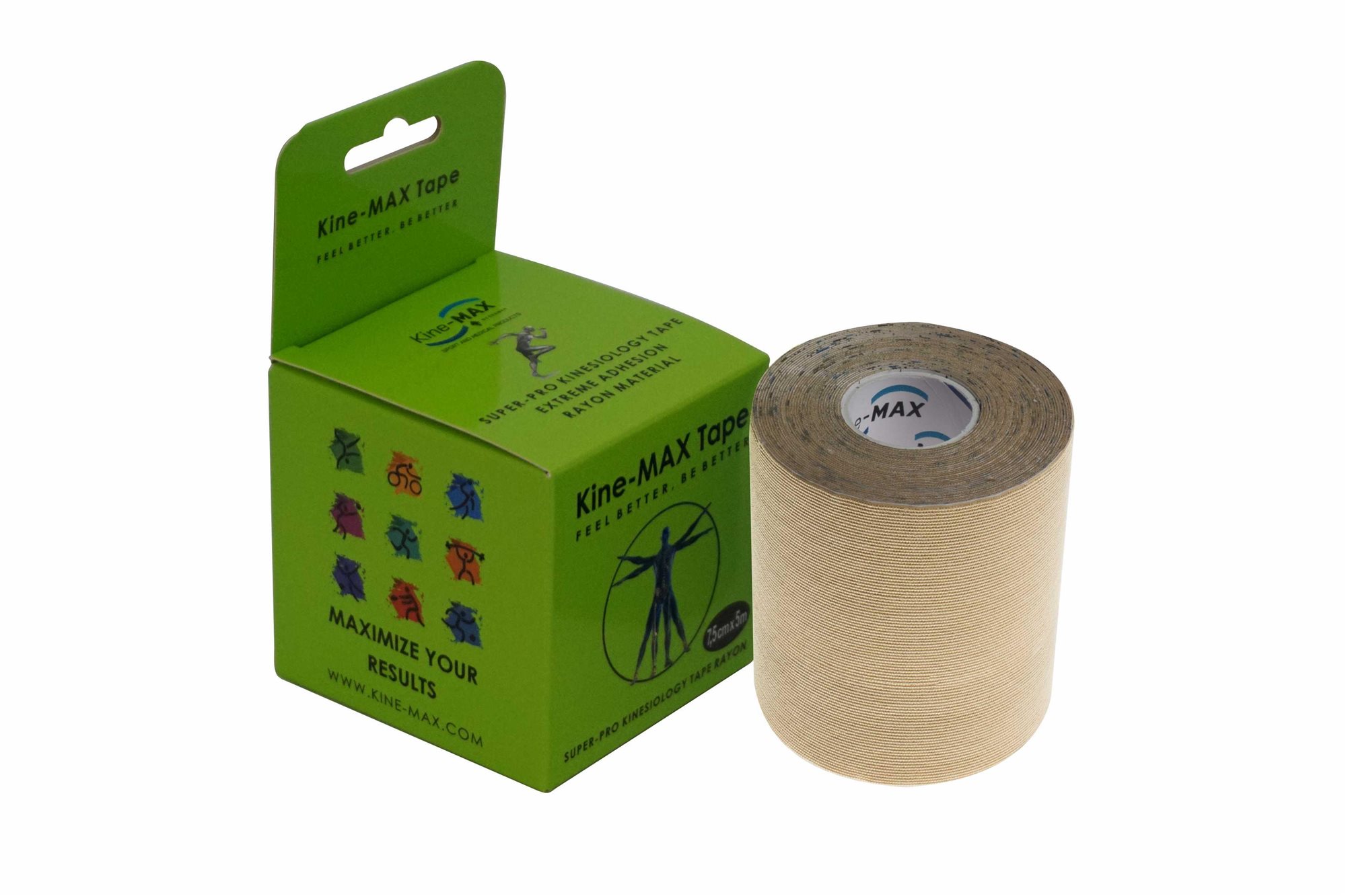 Kine-MAX SuperPro Rayon, 7,5 cm, testszínű Kineziológiai tapasz