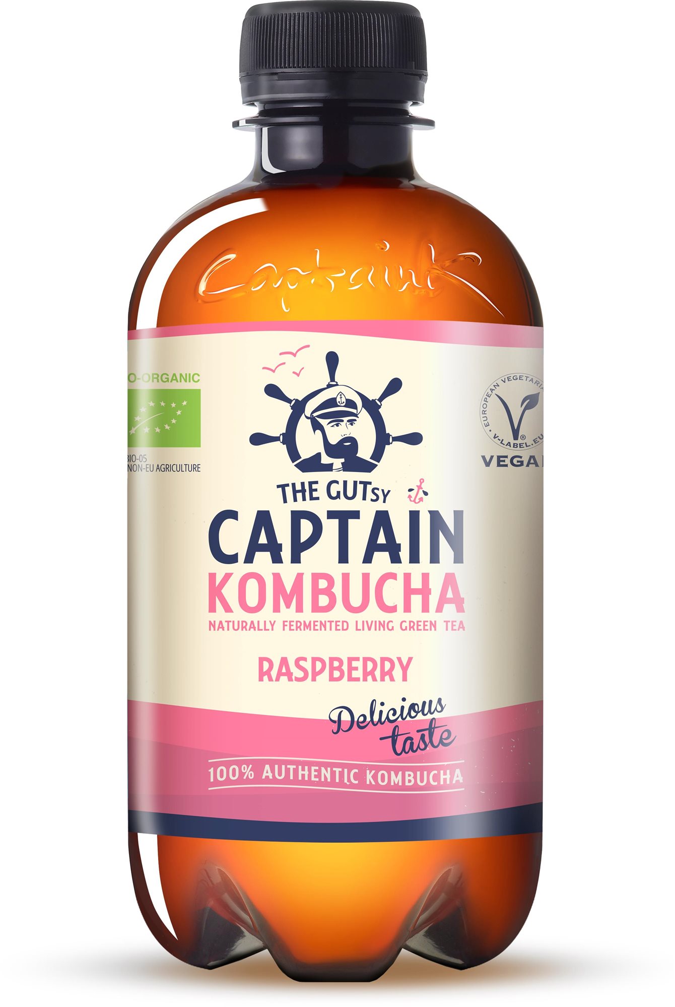 Captain Kombucha Malina 400 ml Nápoj