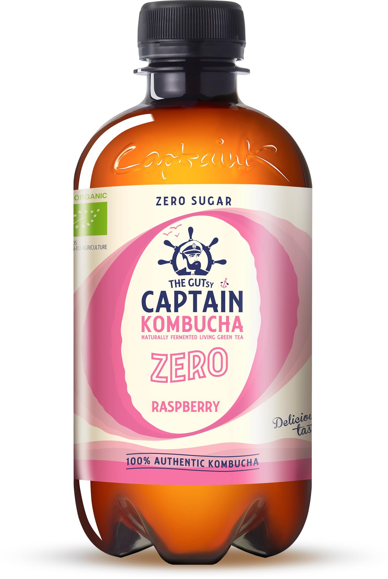 Captain Kombucha ZERO Malina 400 ml Nápoj