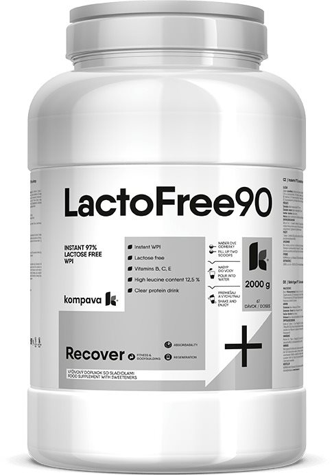 Kompava LactoFree 90, 2000 g, čokoláda-banán Proteín