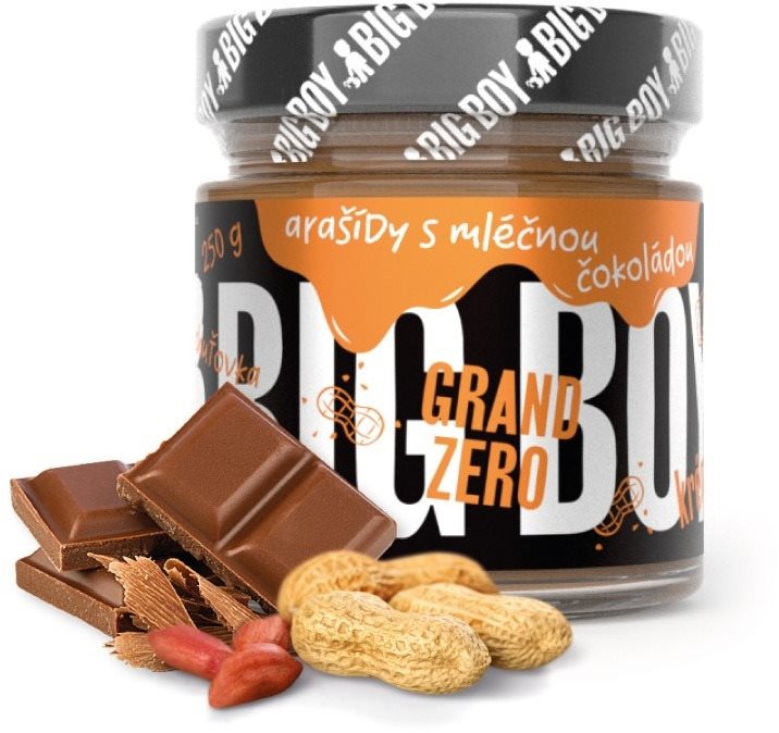 BIG BOY Grand Zero s mliečnou čokoládou 250 g Orechový krém