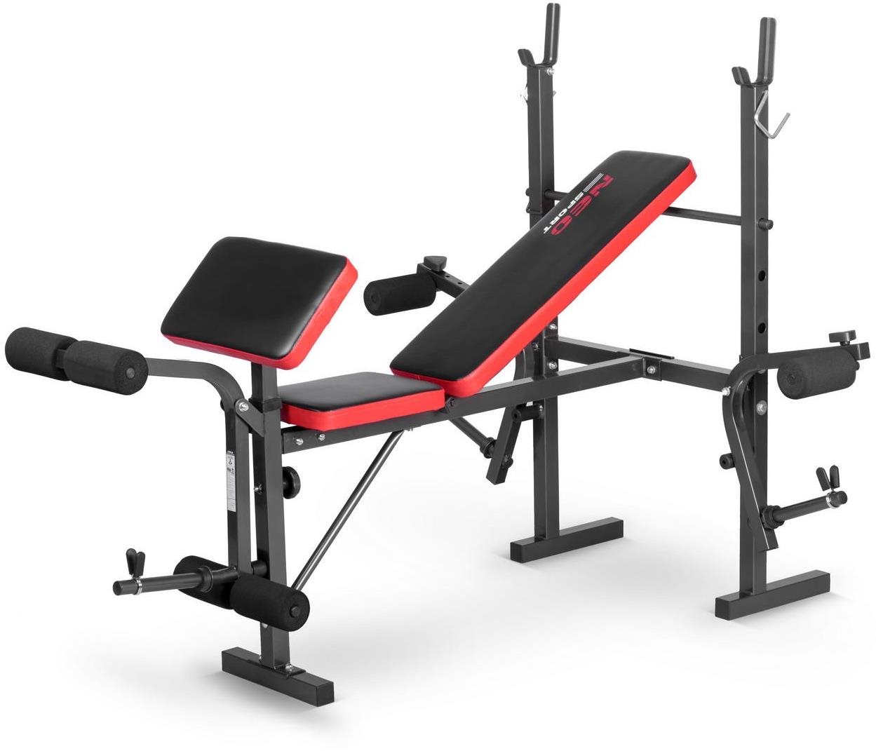 Neo-Sport NS-200 Posilňovacia lavica s činkou + modlitebná tyč...