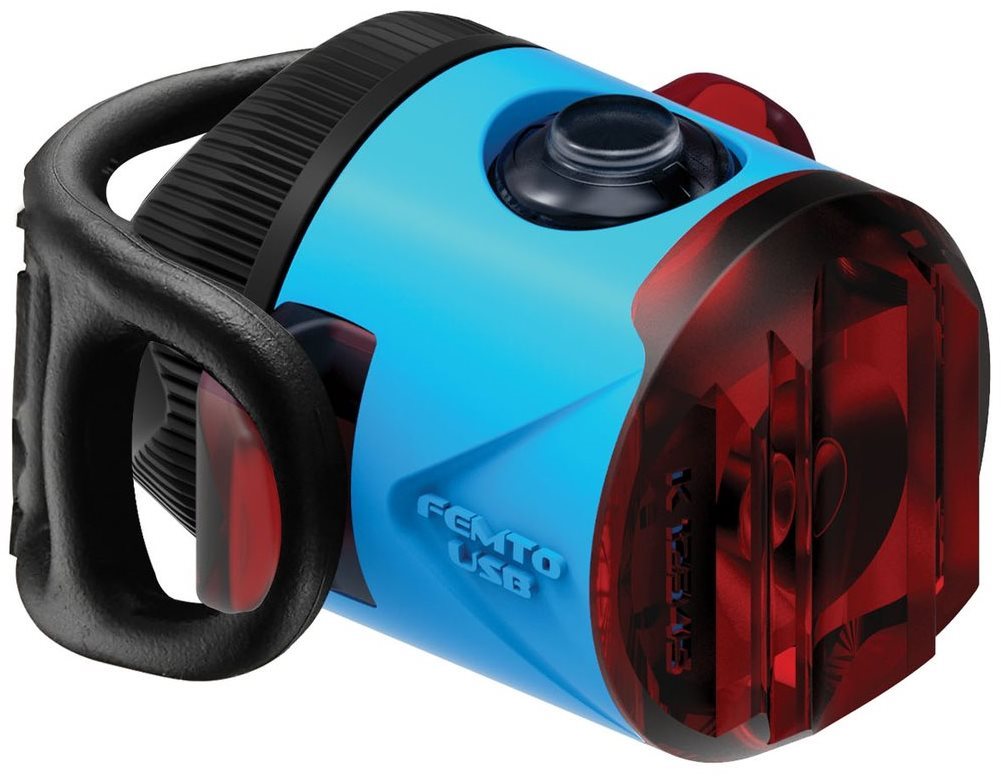 Lezyne FEMTO USB DRIVE REAR BLUE Svetlo na bicykel