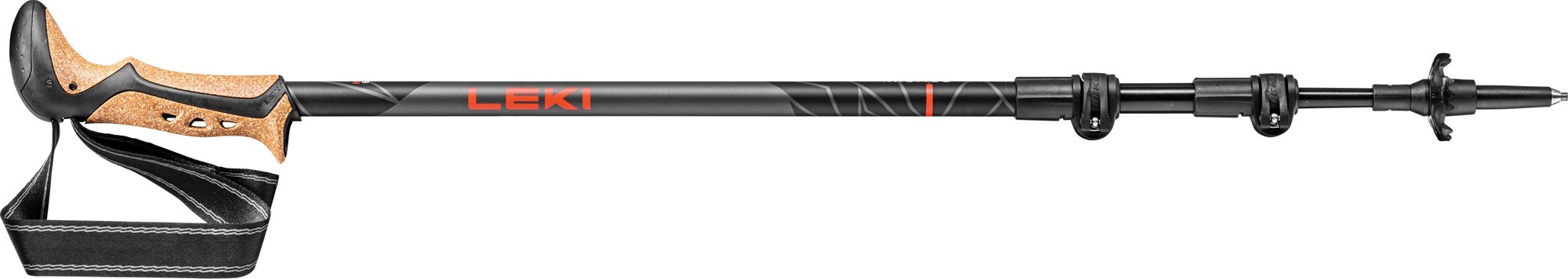 Leki Khumbu dark anthracite-white-bright red 110 - 145 cm Túrabot