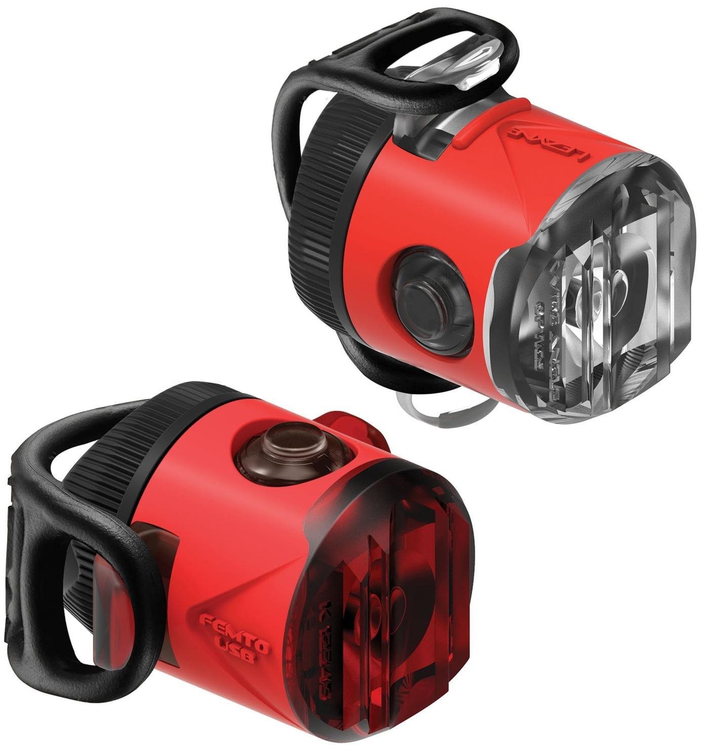 Lezyne Femto USB Drive Pair Red Svetlo na bicykel