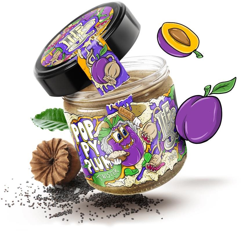 Lifelike Poppy Plum Twister 190 g Orechový krém