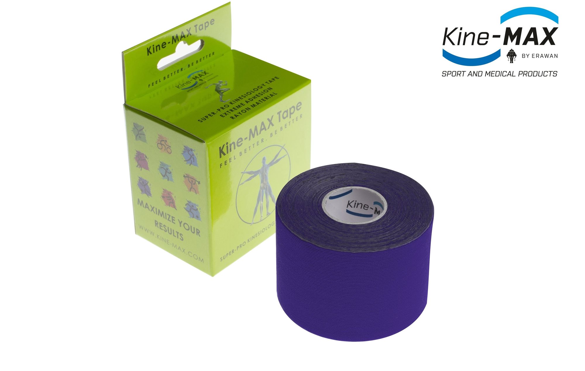 Kine-MAX SuperPro Rayon kinesiology tape fialový Tejp