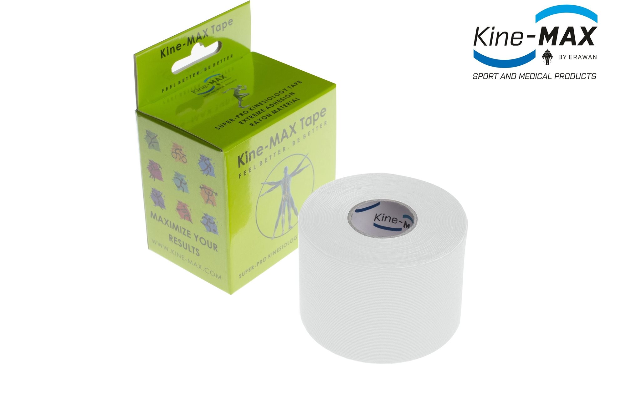 Kine-MAX SuperPro Rayon kinesiology tape biely Tejp