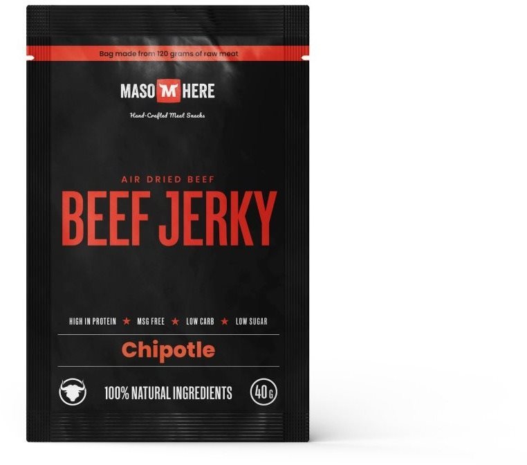 Maso Here hovädzie jerky chipotle 40 g Sušené mäso